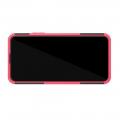 Двухкомпонентный Противоскользящий Гибридный Противоударный Чехол для Huawei Nova 5T с Подставкой Розовый