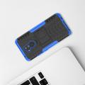 Двухкомпонентный Противоскользящий Гибридный Противоударный Чехол для Huawei Mate 20 Lite с Подставкой Синий
