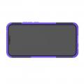 Двухкомпонентный Противоскользящий Гибридный Противоударный Чехол для Huawei Mate 20 Lite с Подставкой Фиолетовый