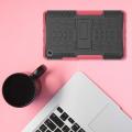 Двухкомпонентный Противоскользящий Гибридный Противоударный Чехол для Huawei MediaPad M5 8.4 с Подставкой Розовый