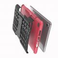 Двухкомпонентный Противоскользящий Гибридный Противоударный Чехол для Huawei MediaPad M5 8.4 с Подставкой Розовый