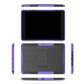 Двухкомпонентный Противоскользящий Гибридный Противоударный Чехол для iPad 10.2 2019 с Подставкой Фиолетовый