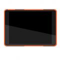 Двухкомпонентный Противоскользящий Гибридный Противоударный Чехол для iPad 10.2 2019 с Подставкой Оранжевый