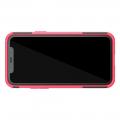 Двухкомпонентный Противоскользящий Гибридный Противоударный Чехол для iPhone 11 Pro с Подставкой Светло Розовый