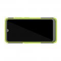 Двухкомпонентный Противоскользящий Гибридный Противоударный Чехол для Nokia 3.2 с Подставкой Зеленый