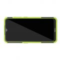 Двухкомпонентный Противоскользящий Гибридный Противоударный Чехол для Nokia 6.2 / 7.2 с Подставкой Зеленый