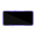 Двухкомпонентный Противоскользящий Гибридный Противоударный Чехол для OnePlus 7 Pro с Подставкой Фиолетовый