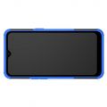 Двухкомпонентный Противоскользящий Гибридный Противоударный Чехол для Samsung Galaxy A10s с Подставкой Синий
