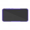 Двухкомпонентный Противоскользящий Гибридный Противоударный Чехол для Samsung Galaxy M10 с Подставкой Фиолетовый
