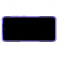 Двухкомпонентный Противоскользящий Гибридный Противоударный Чехол для Samsung Galaxy S20 с Подставкой Фиолетовый