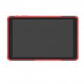 Двухкомпонентный Противоскользящий Гибридный Противоударный Чехол для Samsung Galaxy Tab A 10.5 SM-T595 SM-T590 с Подставкой Красный
