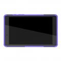 Двухкомпонентный Противоскользящий Гибридный Противоударный Чехол для Samsung Galaxy Tab A 8.0 2019 SM-P200 SM-P205 с Подставкой Фиолетовый