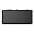 Двухкомпонентный Противоскользящий Гибридный Противоударный Чехол для Sony Xperia XZ3 с Подставкой Черный