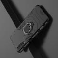 Двухслойный гибридный противоударный чехол с кольцом для пальца подставкой для Huawei Honor 9X Черный
