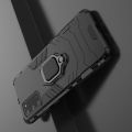 Двухслойный гибридный противоударный чехол с кольцом для пальца подставкой для Samsung Galaxy S20 Черный