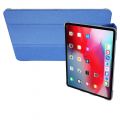Двухсторонний Чехол Книжка для планшета iPad Pro 12.9 2020 Искусственно Кожаный с Подставкой Синий