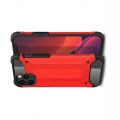 Extreme Усиленный Защитный Силиконовый Матовый Чехол для iPhone 12 / 12 Pro Красный