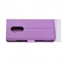 Флип чехол книжка с кошельком подставкой отделениями для карт и магнитной застежкой для Alcatel 7 Фиолетовый