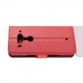 Флип чехол книжка с кошельком подставкой отделениями для карт и магнитной застежкой для HTC U12+ Красный