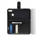 Флип чехол книжка с кошельком подставкой отделениями для карт и магнитной застежкой для Huawei Honor 8C Черный