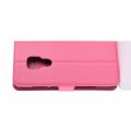 Флип чехол книжка с кошельком подставкой отделениями для карт и магнитной застежкой для Huawei Mate 20 Розовый