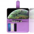 Флип чехол книжка с кошельком подставкой отделениями для карт и магнитной застежкой для iPhone 11 Pro Фиолетовый