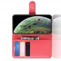 Флип чехол книжка с кошельком подставкой отделениями для карт и магнитной застежкой для iPhone 11 Pro Красный
