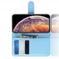 Флип чехол книжка с кошельком подставкой отделениями для карт и магнитной застежкой для iPhone 11 Pro Max Голубой