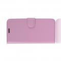 Флип чехол книжка с кошельком подставкой отделениями для карт и магнитной застежкой для iPhone 11 Pro Max Розовый