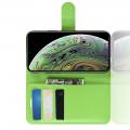 Флип чехол книжка с кошельком подставкой отделениями для карт и магнитной застежкой для iPhone 11 Pro Зеленый