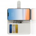 Флип чехол книжка с кошельком подставкой отделениями для карт и магнитной застежкой для LG G7 ThinQ Белый