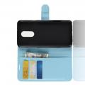 Флип чехол книжка с кошельком подставкой отделениями для карт и магнитной застежкой для LG Q Stylus+ Голубой