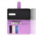Флип чехол книжка с кошельком подставкой отделениями для карт и магнитной застежкой для Nokia 3.1 Plus Фиолетовый