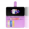 Флип чехол книжка с кошельком подставкой отделениями для карт и магнитной застежкой для oneplus 5 Фиолетовый