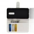 Флип чехол книжка с кошельком подставкой отделениями для карт и магнитной застежкой для OnePlus 6 Белый