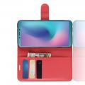 Флип чехол книжка с кошельком подставкой отделениями для карт и магнитной застежкой для Samsung Galaxy A6s Красный