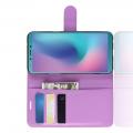 Флип чехол книжка с кошельком подставкой отделениями для карт и магнитной застежкой для Samsung Galaxy A6s Фиолетовый