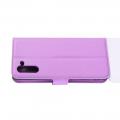 Флип чехол книжка с кошельком подставкой отделениями для карт и магнитной застежкой для Samsung Galaxy Note 10 Фиолетовый цвет