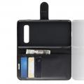 Флип чехол книжка с кошельком подставкой отделениями для карт и магнитной застежкой для Samsung Galaxy S10 Черный