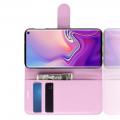 Флип чехол книжка с кошельком подставкой отделениями для карт и магнитной застежкой для Samsung Galaxy S10e Розовый