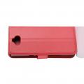 Флип чехол книжка с кошельком подставкой отделениями для карт и магнитной застежкой для Sony Xperia 10 Красный
