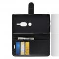 Флип чехол книжка с кошельком подставкой отделениями для карт и магнитной застежкой для Sony Xperia XZ2 Premium Черный