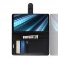 Флип чехол книжка с кошельком подставкой отделениями для карт и магнитной застежкой для Sony Xperia 1 Черный