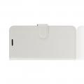 Флип чехол книжка с кошельком подставкой отделениями для карт и магнитной застежкой для Xiaomi Mi 8 Lite Белый