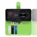 Флип чехол книжка с кошельком подставкой отделениями для карт и магнитной застежкой для Xiaomi Mi 9 Зеленый