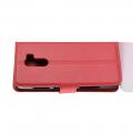 Флип чехол книжка с кошельком подставкой отделениями для карт и магнитной застежкой для Xiaomi Pocophone F1 Красный