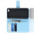 Флип чехол книжка с кошельком подставкой отделениями для карт и магнитной застежкой для Xiaomi Redmi Go Голубой