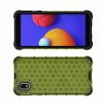Honeycomb Противоударный Защитный Силиконовый Чехол для Телефона TPU для Samsung Galaxy A01 Core Зеленый