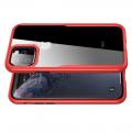 IPAKY Противоударный прозрачный пластиковый кейс с силиконовым бампером для iPhone 11 Красный