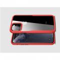 IPAKY Противоударный прозрачный пластиковый кейс с силиконовым бампером для iPhone 11 Pro Красный